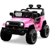 Image de Voiture éLectrique Enfant12V Voiture Electrique Enfants avec Suspension à RessortLumièRes LED2 Vitesses pour De 3 à 8 Ansrose