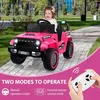 Image de Jeep Voiture électrique 12V-45 Ah 3 vitesses avec télécommande 2.4 G pour Filles enfants de 3 à 8 AnsRose