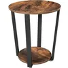 Image de Table dappoint vintage VASAGLE - Armature en acier - 50 x 50 x 57 cm - Aspect texture du bois LET57X
