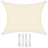 Image de SONGMICS Voile dombrage en HDPE 3 x 4 m Protection Solaire Anti UV Respirant Perméable à leau Beige GSS34IVV1