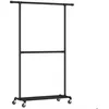 Image de Portant à Vêtements Industriel SONGMICS - Double Barre - Charge 110 kg - Noir HSR62BK