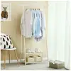 Image de Songmics portant à vêtements, penderie à vêtements, portemanteau avec 2 étagères de rangement pour chaussures, boîte, cadre métallique, gain de place, pour chambre, entrée, bureau, blanc hsr05w