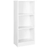 Image de Bibliothèque Blanche À 3 Niveaux Avec Étagères Réglables