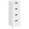 Image de Vasagle meuble de salle de bain, commode, 30 x 30 x 82 cm, pour salon, cuisine et couloir, gain de place, blanc lhc40w