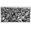 Image de Lot de 10 gabion pierre 100 x 50 x 30cm métallique galvanisé banc de jardin siège gabion ggb053 (10 x ggb153) Gabion pierre 100 x 50 x 30cm