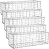 Image de 5 x Gabions de pierre 100 x 30 x 30 cm métallique galvanisé Jardinière à gabion SONGMICS