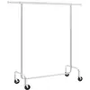 Image de Songmics portant à vêtements, charge max. 130 kg, télescopique, avec roulettes, métal chromé hsr11s