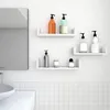 Image de SONGMICS Lot de 3 Etagères murales flottantes Panneau de MDF pour Salle de bain Chambre Bureau Blanche LWS40WT