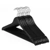 Image de Songmics® Lot de 20 Cintres en Bois d’érable avec rainures Couleur noire 445 x 12 x 23 cm (L x l x h) CRW02B-20