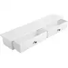 Image de Songmics étagère murale 2 tiroirs meuble d’entrée de rangement armoire à clés porte-clés panneaux de mdf couleur blanche lws65wt