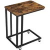 Image de VASAGLE Table dappoint à roulettes - 50 x 35 x 60 cm - cadre en acier - Table basse anguleuse - LNT50X
