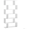 Image de Bibliothèque Étagère à 6 Niveaux 24 x 70 x 191.6 cm Meuble de rangement Cloison Séparateur ModerneBlanc Nuage
