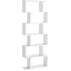 Image de Bibliothèque en bois étagère de 6 niveaux meuble rangement couleur blanche lbc61wt vasagle Cloison pour séparer la pièce