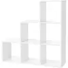 Image de Étagère escalier meuble de rangement pour bibliothèque lbc63wt vasagle 6 Compartiments,Blanc
