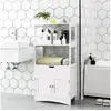 Image de Vasagle meuble de rangement, avec tiroir, 2 étagères ouvertes,de vasagle double porte, meuble de salle de bain, meuble d’entrée cuisine salon, blanc, bbc64wt