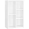Image de Bibliothèque Enfant Blanc 5 Compartiments 50x24x80 cm Design Moderne et Robuste