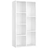 Image de VASAGLE Bibliothèque Meuble de Rangement avec 7 Compartiments Étagère sur Pied Bibliothèque Cubique Salle à Manger Blanc