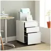 Image de Songmics caisson de bureau à roulettes,armoire de bureau verrouillable pour dossiers et documents blanc ofc60wt songmics 3 Tiroirs et Classeur Suspendu