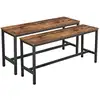 Image de VASAGLE Bancs de salle à manger, lot de 2, siège pour cuisine,108 x 32,5 x 50 cm, pour cuisine, salle à manger, salon, marron rustique ktb33x
