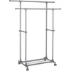 Image de Portant Double Barre Mobile, Extensible Entre 87 À 150 Cm