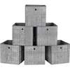 Image de SONGMICS Boîtes de Rangement Lot de 6 Coffres de Rangement en Tissu Non-Tissé avec Poignée 30 x 30 x 30 cm Cubes Pliables Gris