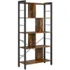 Image de Vasagle bibliothèque de style industriel, étagère de rangement à 4 niveaux rustique lbc12bx