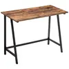 Image de Bureau Informatique "mike" - 100 X 50 X 75 Cm - Marron Rustique/noir