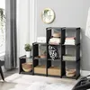 Image de SONGMICS Étagère de Rangement à 9 Compartiments Meuble de Rangement Ouvert Bibliothèque Organiseur pour Salon Noir LSN45BK
