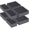 Image de Boîtes de Rangement en Tissu - SONGMICS - Organiseur de Sous-vêtements Pliables - Gris