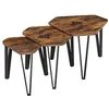 Image de Ensemble De Tables Basses Pasadena Petite, Moyenne Et Grande Table Brun Rouille