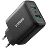 Image de Chargeur Secteur USB - UGREEN - 36W - Quick Charge 3.0 - 2 Ports - Compatible Galaxy S10/S9/A51