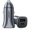 Image de Chargeur voiture - UGREEN - 1 USB-C + 1 USB-A - 30W - Gris