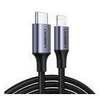 Image de Câble Lightning Vers Usb-c Ugreen 1 M Nylon Noir Usb 2.0 Mfi 3a
