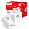 Image de Kit CPL Gigabit AV1000 avec prise intégrée type F (lot de 2) Vitesse 1000Mbps MSE1062 couleur Blanc