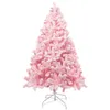 Image de Sapin De Noël 1200 Branches- 210 cm Sapin de Noël Artificiel 210 cm avec Support pour Maison Magasins Hôtels Rose