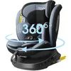 Image de Reecle I-Size Siège Auto 360° Pivotant ISOFIX 40-150 cm de la naissance à 12 ans (0-36 kg) ECE R129 Noir