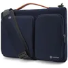 Image de Sacoche pour ordinateur portable - TOMTOC - 16 pouces - Cuir PU - Imperméable - Noir