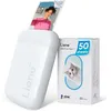 Image de Imprimante Photo Portable - LIENE - Mini Imprimante - Bluetooth 5.0 - 50 Papiers Zink - Blanc