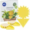 Image de Autocollant anti mouche et moucheron: 60x pièges collant sans insecticide pour la lutte contre les parasites des plantes dintérieur