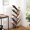 Image de HOOBRO Bibliothèque Étagère à 9 Niveaux Étagère sur Pieds Meuble de Rangement en Forme d’Arbre Bureau Étagère Décorative