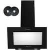 Image de Ciarra hotte décorative 60cm noir 350m3/h recyclage acier inox cd6736db CD6736DB