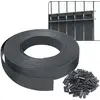 Image de Vounot Kit De Lamelles Occultantes Pvc Brise Vue 75m X 4.7cm Avec 150 Clips Gris