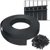 Image de Vounot Kit De Lamelles Occultantes Pvc Brise Vue 75m X 4.7cm Avec 150 Clips Noir