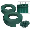 Image de VOUNOT® Kit de lamelles occultantes PVC brise vue 150m x 4.7cm avec 300 clips Vert
