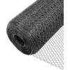 Image de Vounot Grillage A Poule Avec Fils 13mm En Pvc Gaine Gris 1x50m