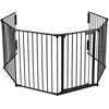 Image de VOUNOT® Barrière de sécurité pliable pré-assemblée 3.6M - 6 Panneaux - Grille de protection cheminée en métal noir