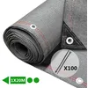 Image de VOUNOT® Brise vue occultant en HDPE 230g/m² 1x20m avec attaches de fixation gris