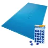 Image de VOUNOT® Bâche piscine 4x9m avec oeillets alu - Double couche - Polyéthylène 160g/m² - Couverture étanche bleu foncé