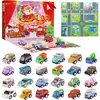 Image de Calendrier de lAvent Enfants 2022 24 pièces Jeu de Voiture de Noël Surprise Cadeau de Noël pour Enfants Garçon Fille