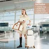 Image de Ensemble de 4 Valises Rigides pour Voyage - Cabine 55cm (Serrure TSA) + Vanity Case Portatif + Sac de Voyage Pliable